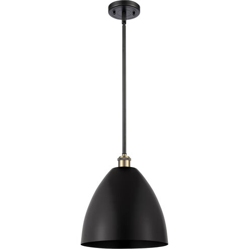 Ballston Dome 1 Light 12 inch Black Antique Brass Pendant Ceiling Light
