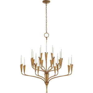 Chapman & Myers Aiden 20 Light 40.5 inch Gilded Iron Chandelier Ceiling Light, Large