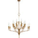 Chapman & Myers Aiden 20 Light 40.5 inch Gilded Iron Chandelier Ceiling Light, Large
