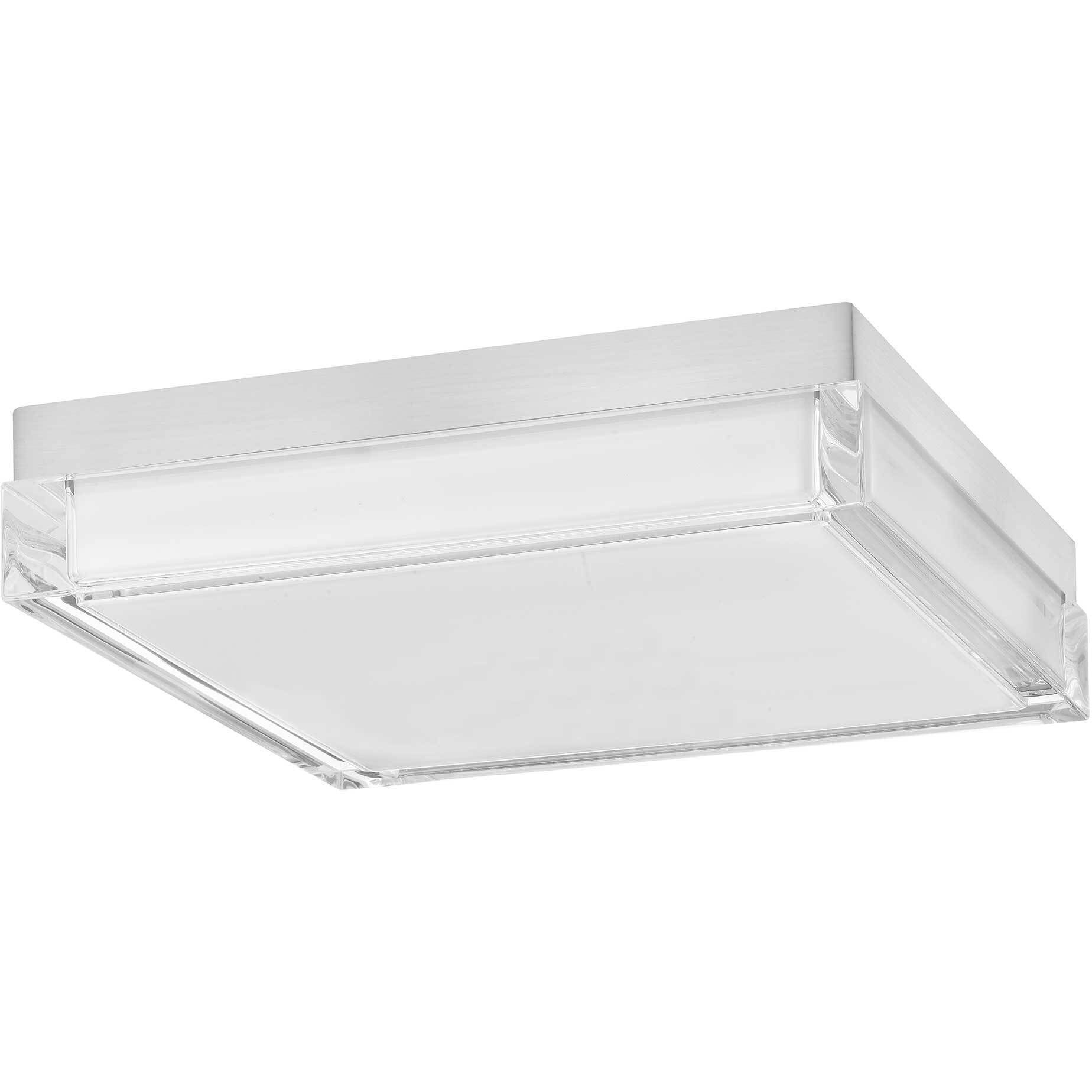 Box LED 11 inch Brushed Stainless Steel Outdoor Flush Mount