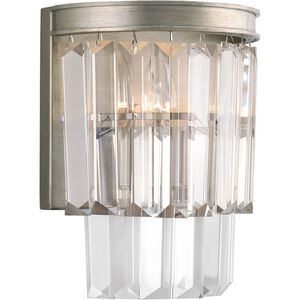 Palermo 2 Light Silver Ridge Wall Sconce Wall Light, Design Series