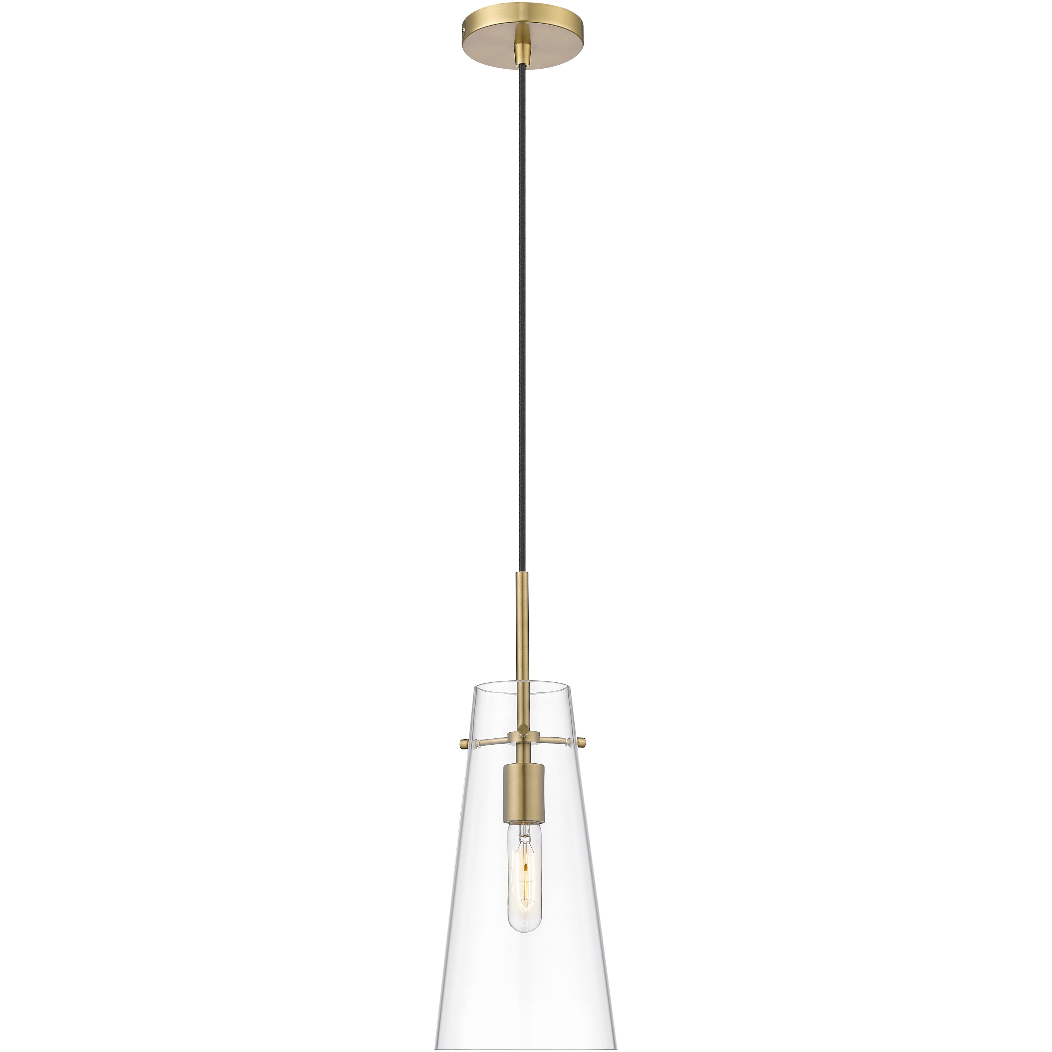 Kira 1 Light 6.5 inch Modern Gold Pendant Ceiling Light
