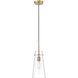 Kira 1 Light 6.5 inch Modern Gold Pendant Ceiling Light