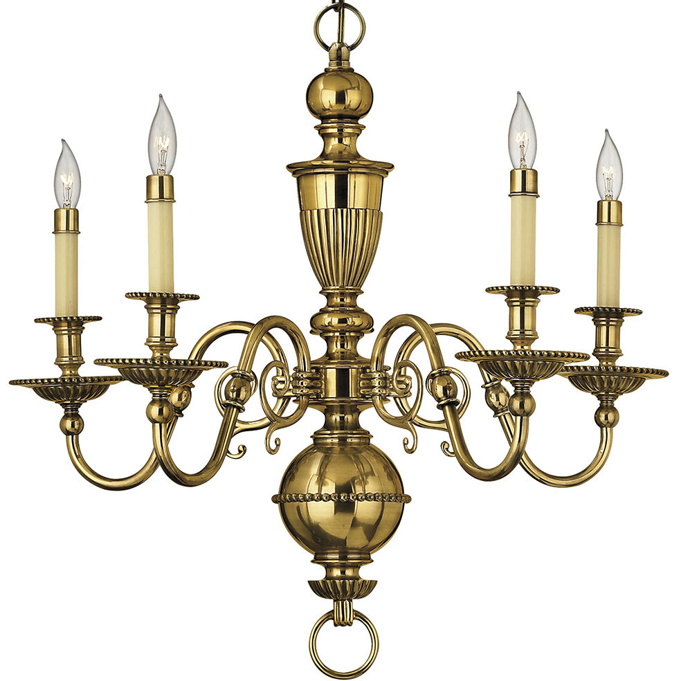 Cambridge 5 Light 25.25 inch Burnished Brass Indoor Chandelier Ceiling Light