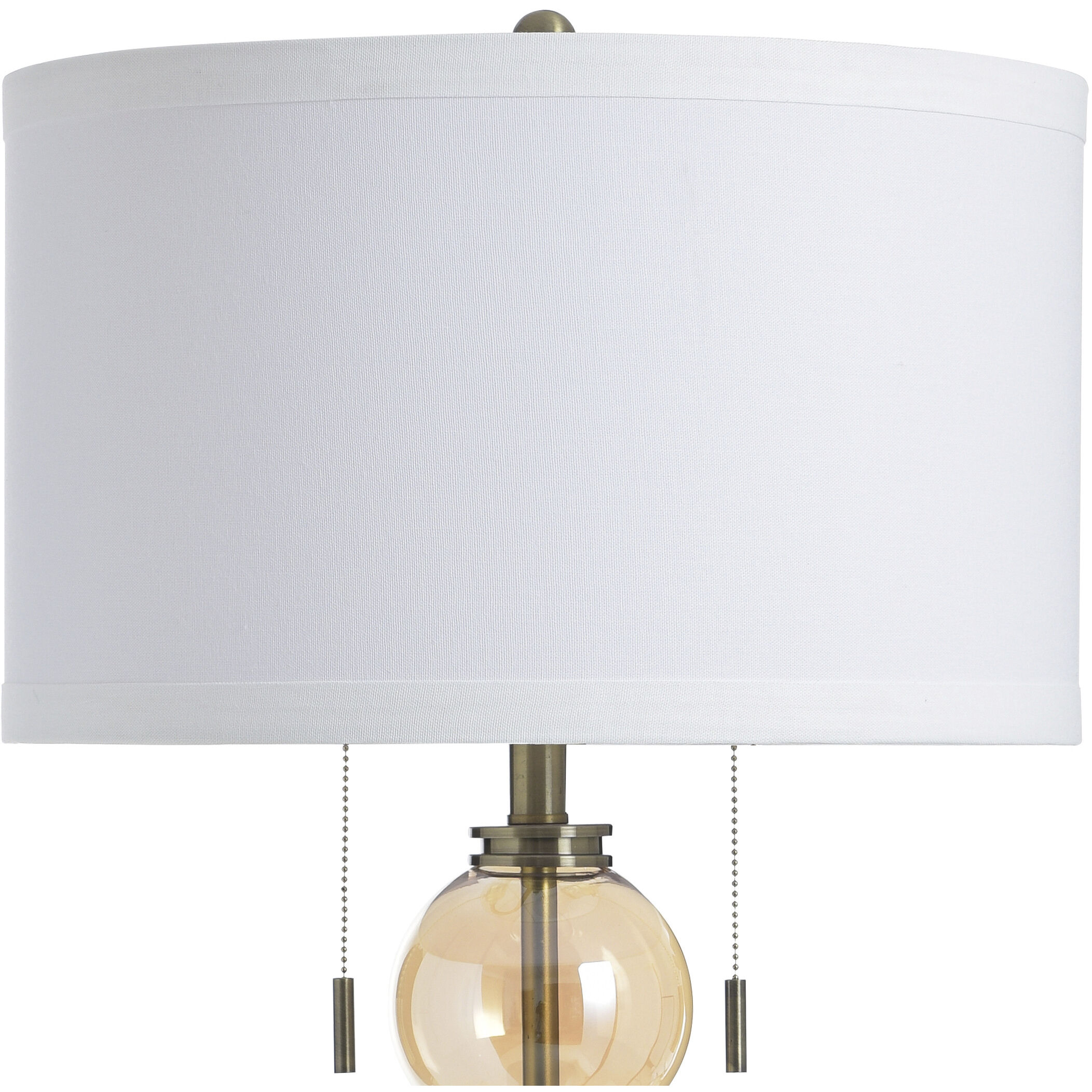 Cameron 37.5 inch 100 watt Cordon Gold and White Table Lamp Portable Light