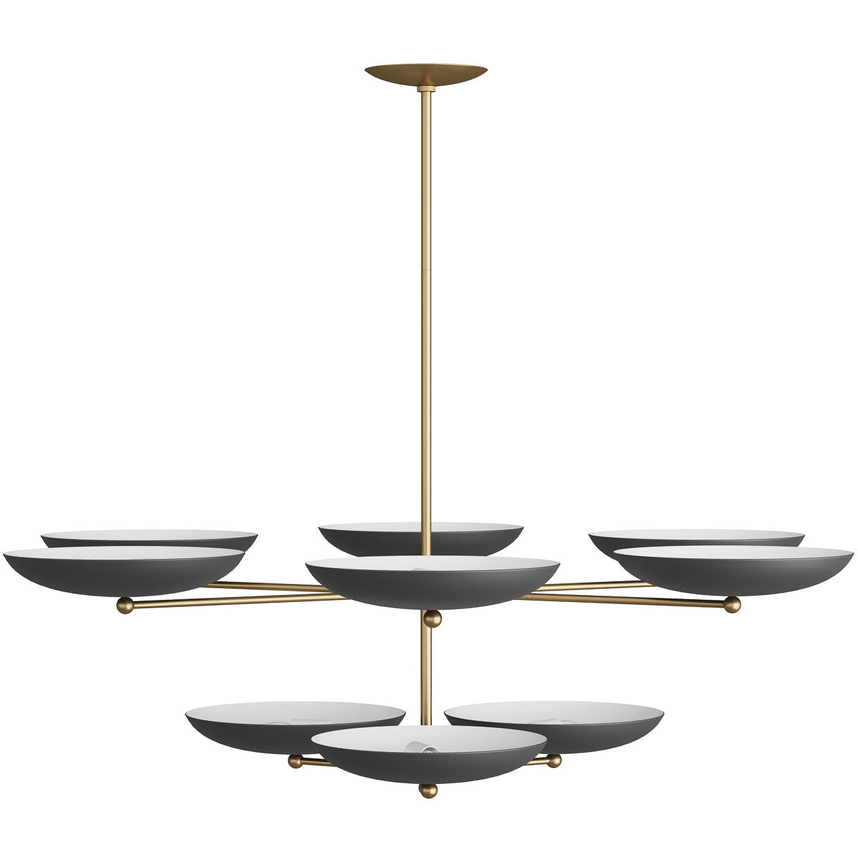 Griffith 9 Light 52 inch Bronze Two Tiered Chandelier Ceiling Light