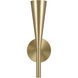 Levi 1 Light 5 inch Matte Brass Sconce Wall Light