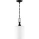 Neighborhood Dardyn 1 Light 7.5 inch Espresso Mini Pendant Ceiling Light in White Frosted Glass