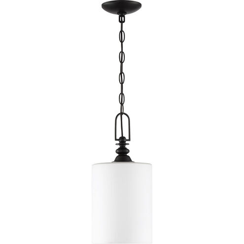 Neighborhood Dardyn 1 Light 7.5 inch Espresso Mini Pendant Ceiling Light in White Frosted Glass