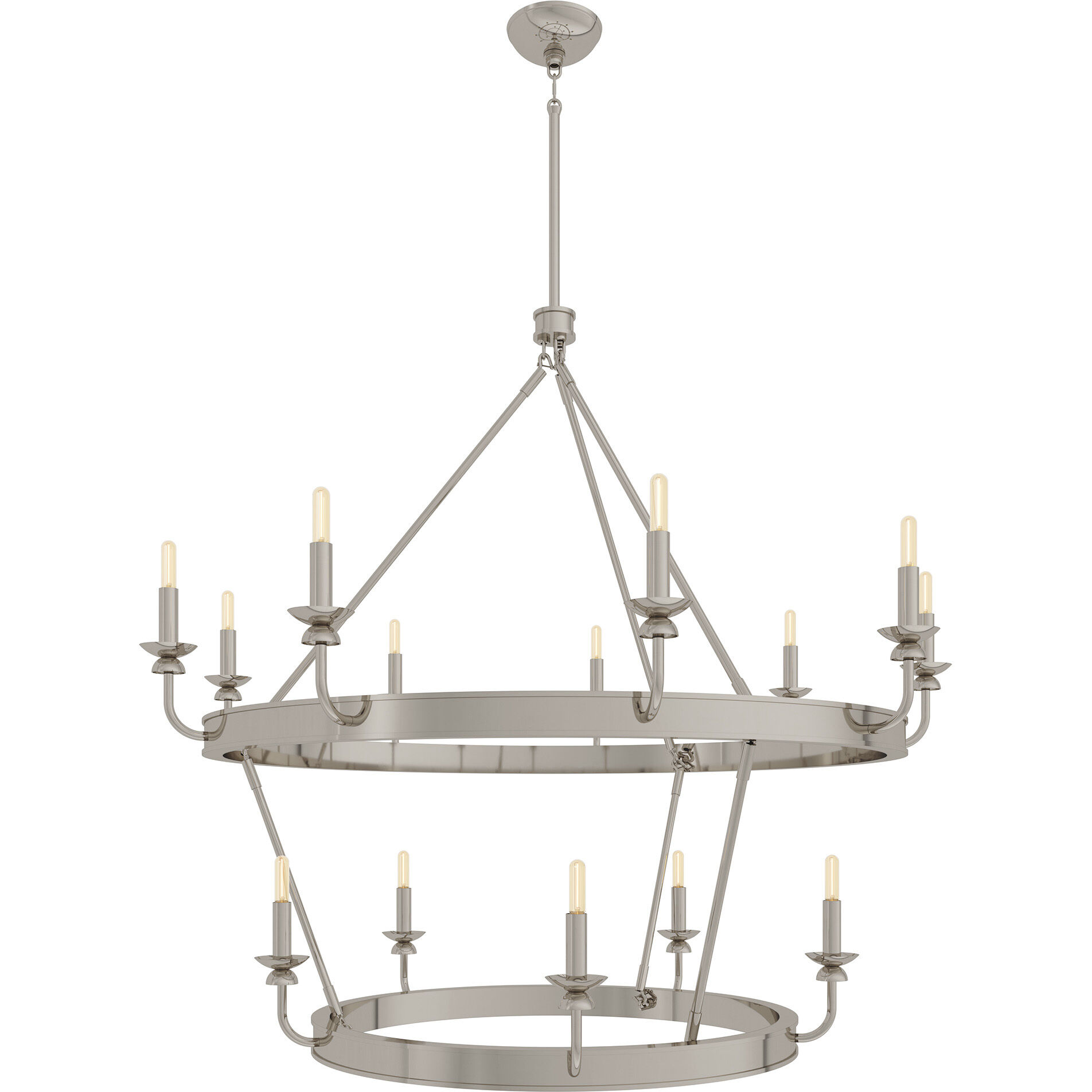 William 14 Light 48.75 inch Polished Nickel Chandelier Ceiling Light