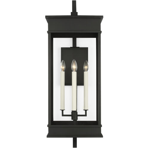 C&M by Chapman & Myers Cupertino 4 Light 35.13 inch Textured Black Outdoor Wall Lantern