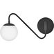 Dottie 1 Light 6 inch Black Sconce Wall Light