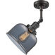 Franklin Restoration Large Bell 1 Light 8 inch Oil Rubbed Bronze Semi-Flush Mount Ceiling Light in Plated Smoke Glass, Franklin Restoration