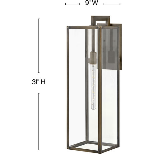 Max LED 31 inch Burnished Bronze Outdoor Wall Mount Lantern