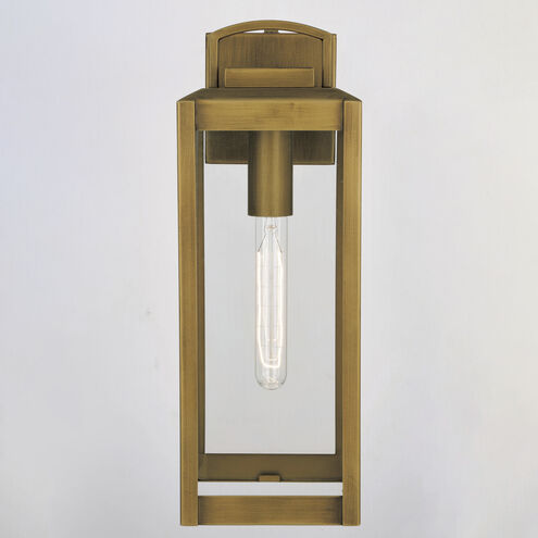 Kinzie LED 16.75 inch Vintage Brass Outdoor Wall