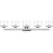 Bernardino 5 Light 44 inch Polished Chrome Vanity Wall Sconce Wall Light