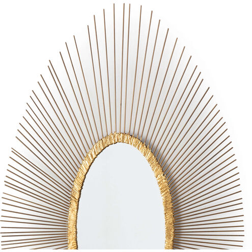 Sedona 44 X 24.5 inch Antique Gold Leaf Mirror, Oval