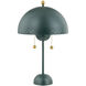 Jojo 25 inch 15.00 watt Aged Brass/Soft Studio Green Table Lamp Portable Light