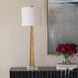Midas 35.25 inch 100 watt Antique Brass Buffet Lamp Portable Light