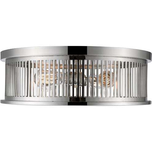 Camellia 4 Light 20 inch Polished Nickel Flush Mount Ceiling Light in Polished Nickel Steel