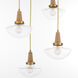 Stockport 5 Light 20 inch Brushed Brass Pendant Ceiling Light