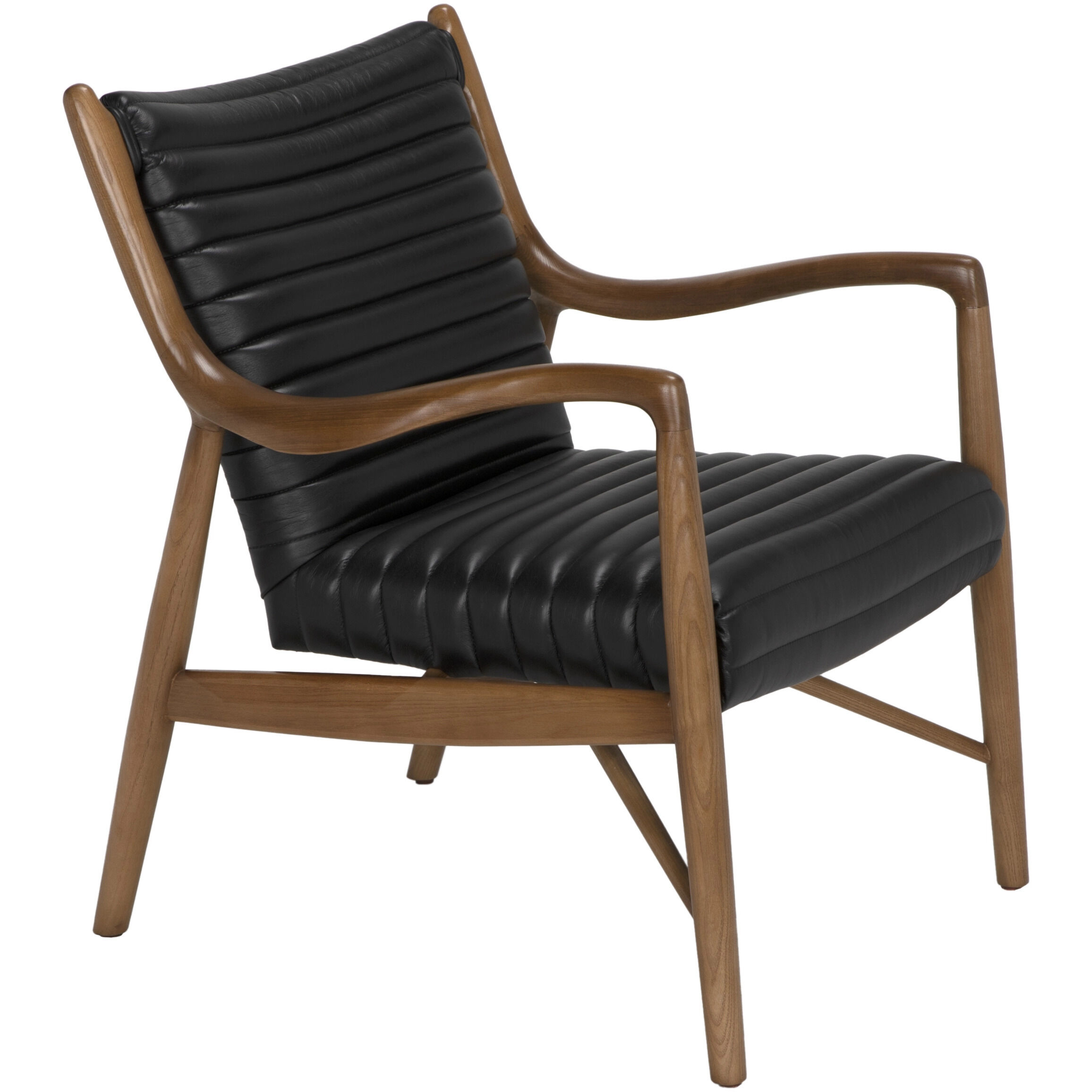 Elton Dark Walnut and Onyx Black Occasional Chair