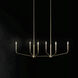 Madden 6 Light 17.75 inch Champagne Bronze Chandelier Linear Ceiling Light, Double