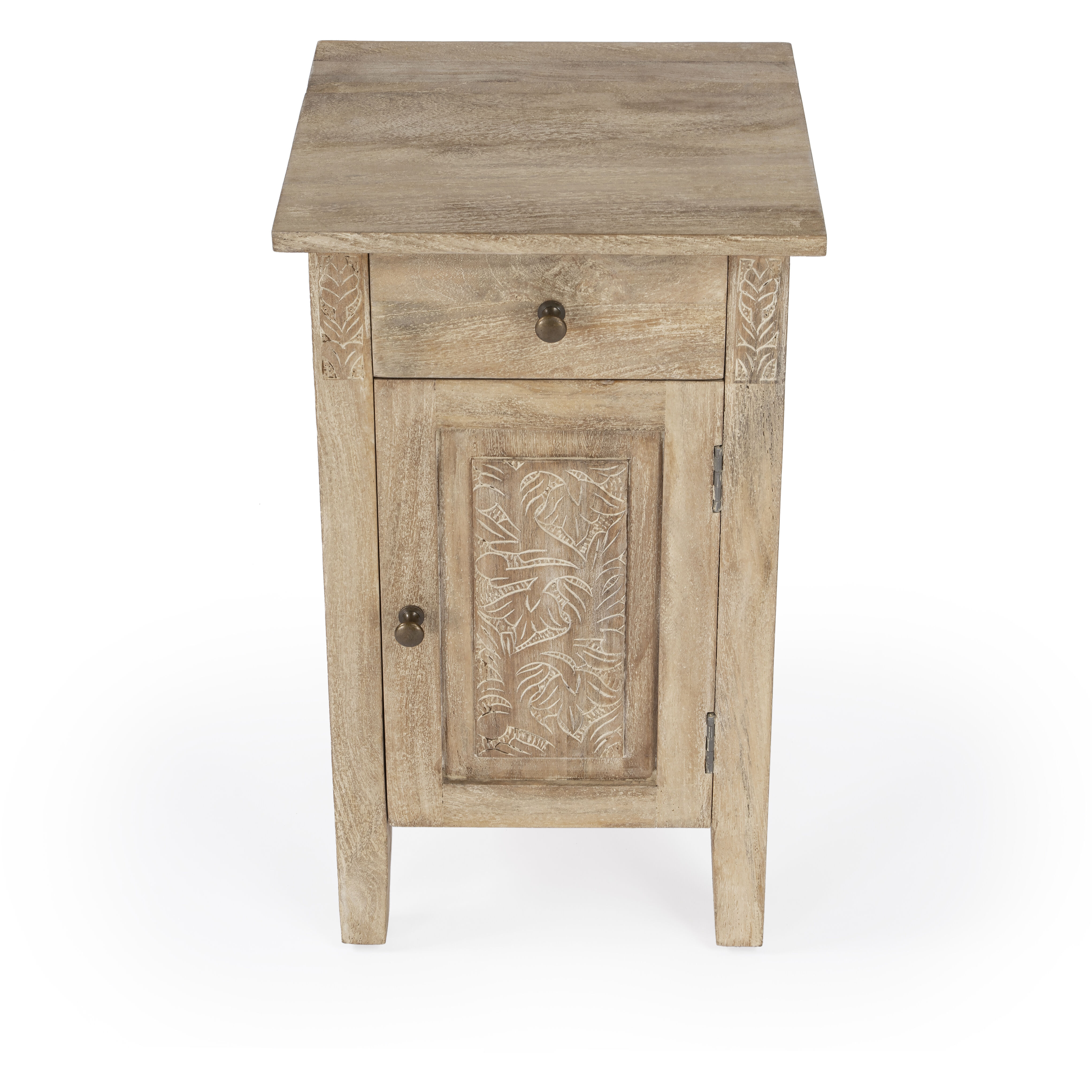 Switra 1 door 1 drawer End Table in Light Brown