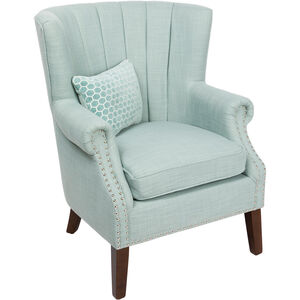 Avana Teal Accent Chair, with Kidney Pillow