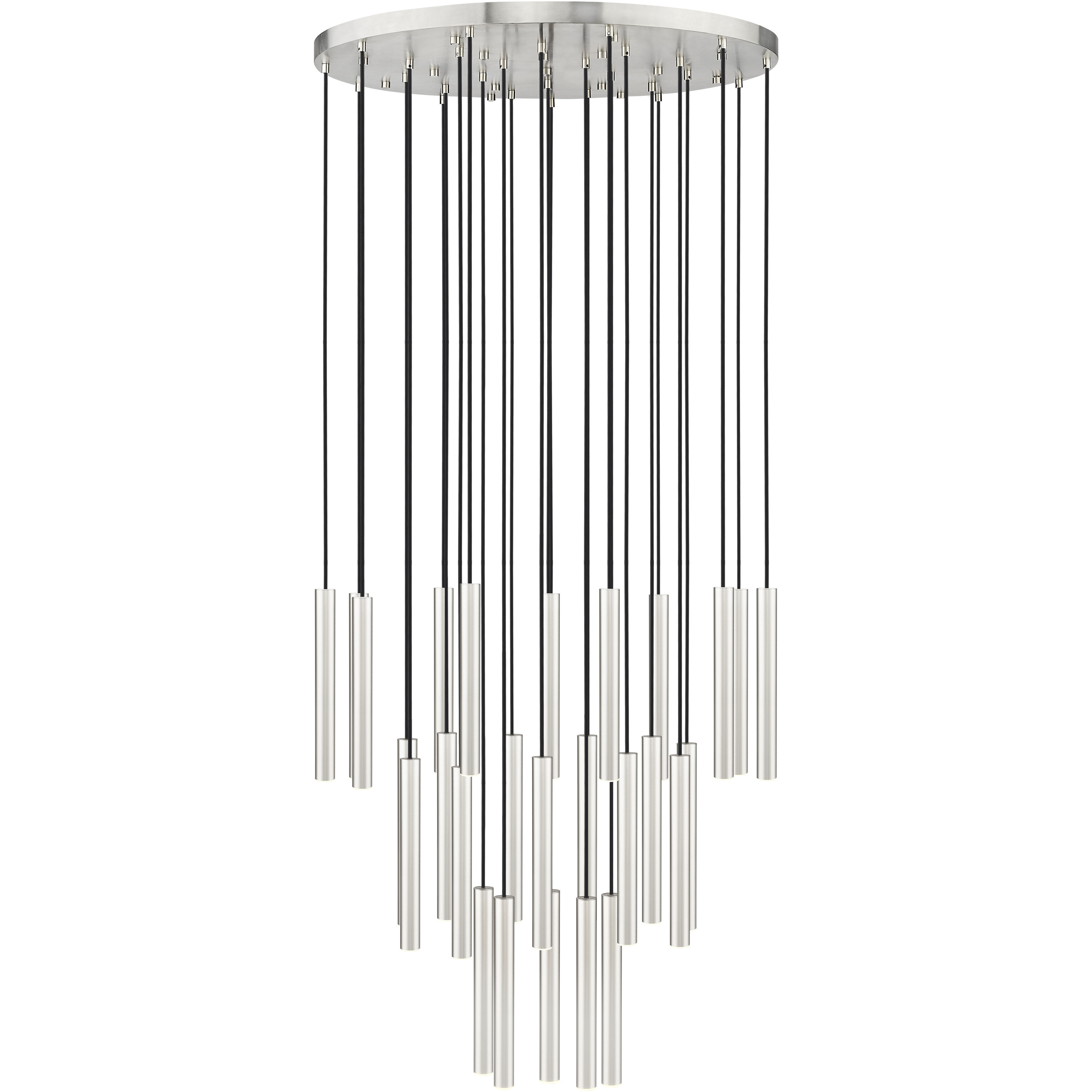 Forest LED 36 inch Brushed Nickel Chandelier Ceiling Light