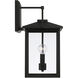 Bryson 2 Light 16.5 inch Black Outdoor Wall Lantern