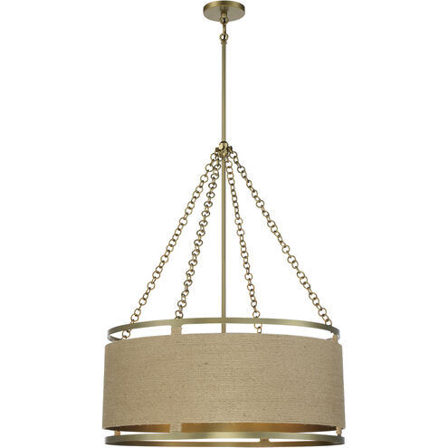 Windward Passage 6 Light 27 inch Soft Brass Pendant Ceiling Light