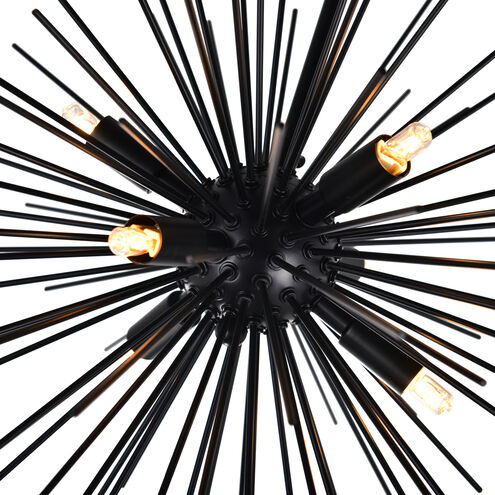 Savannah 6 Light 16 inch Black Chandelier Ceiling Light