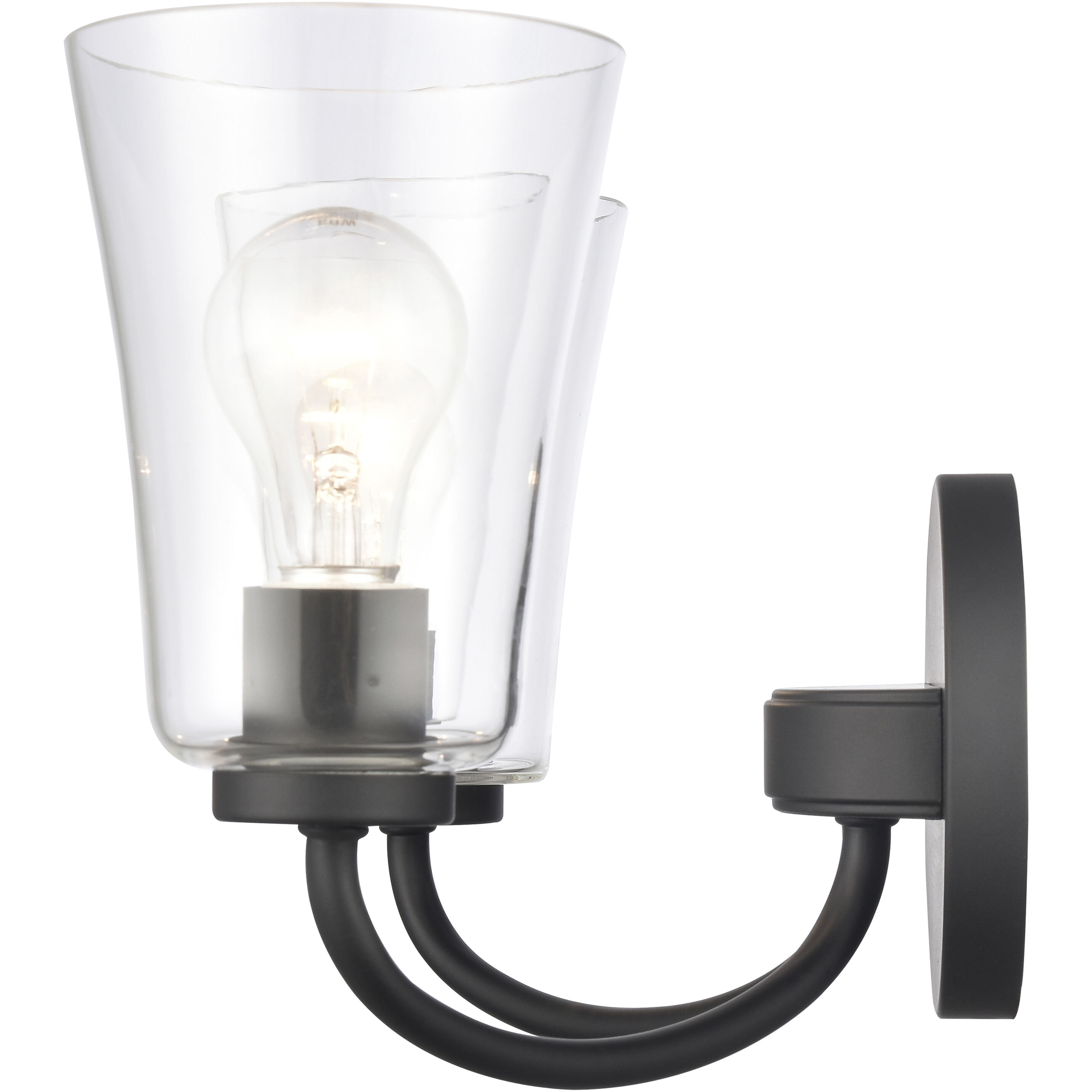 Emily Vanity Light Wall Light in Matte Black