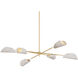 Ken 6 Light 60 inch Vintage Gold Leaf Chandelier Ceiling Light