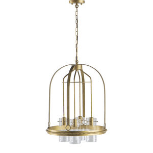 Florence 17.8 inch Gold and Clear Chandelier Ceiling Light