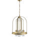 Florence 17.8 inch Gold and Clear Chandelier Ceiling Light