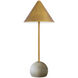 Journey 20 inch 2 watt Antique Brass and Natural Cordless Table Lamp Portable Light