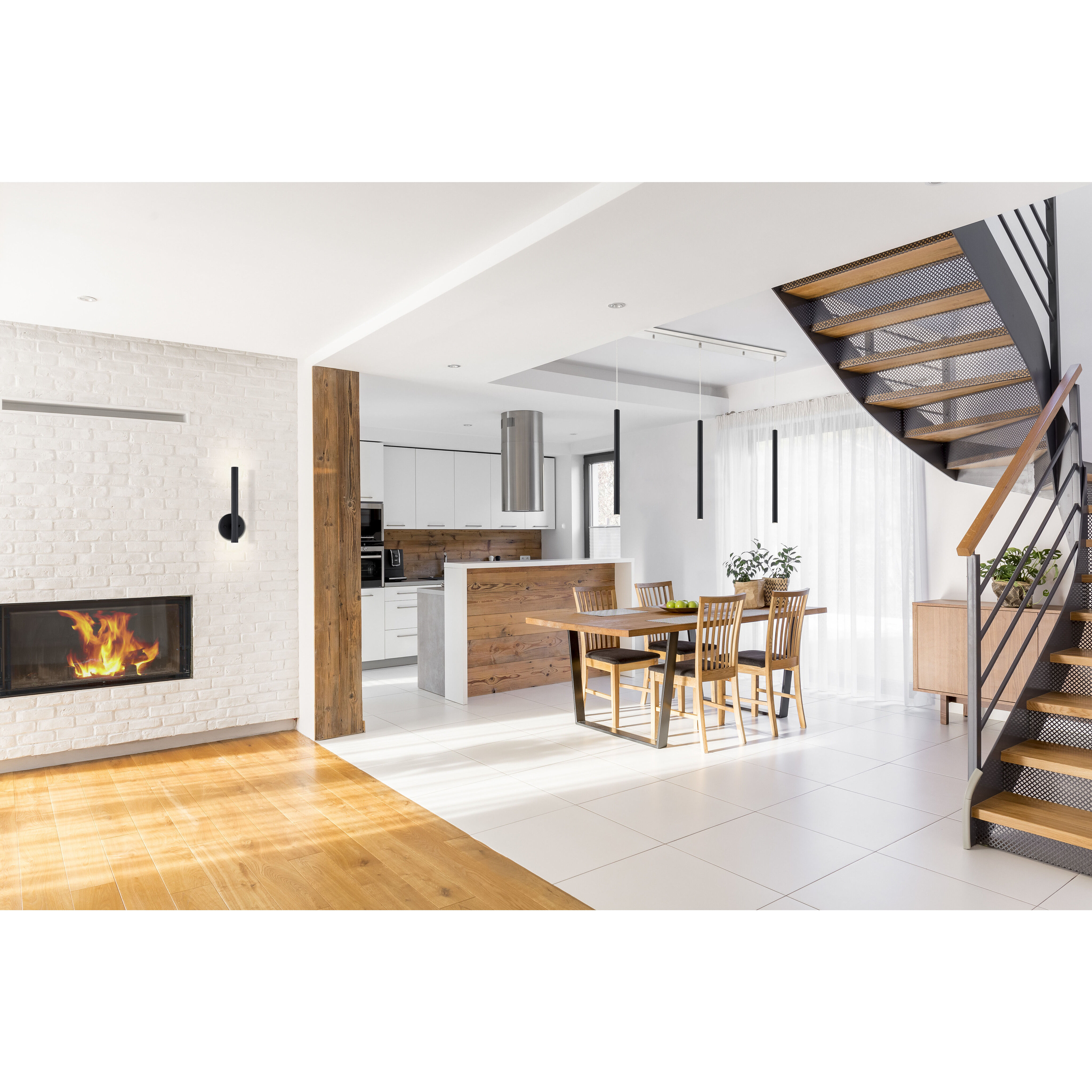 Forest LED 4.75 inch Matte Black Wall Sconce Wall Light in Matt black Steel