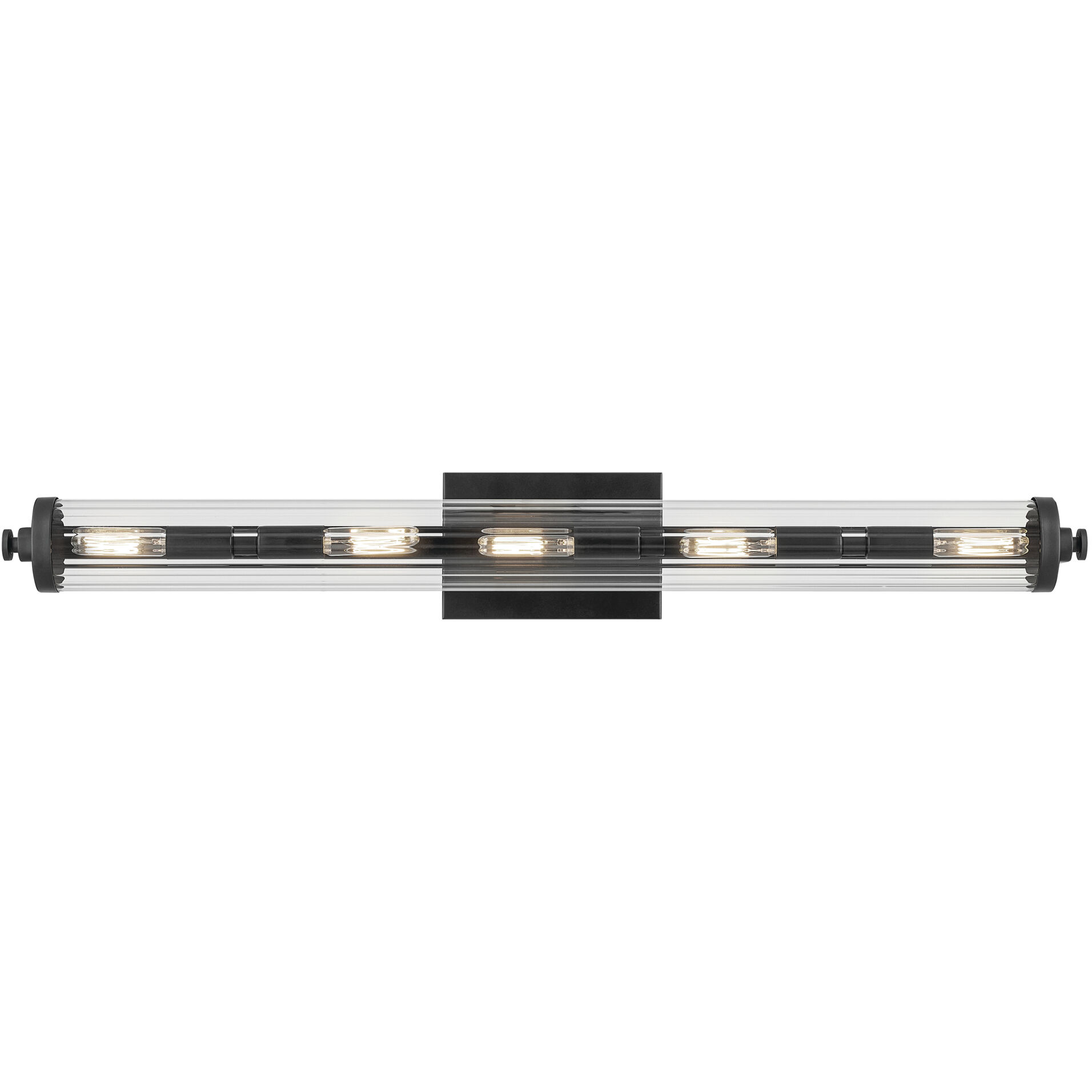 Azores 5 Light 32 inch Black Linear Bath Wall Light, Large