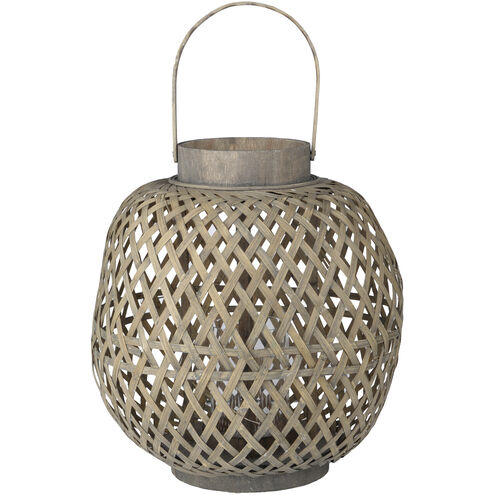 Coconio Wood Lattice 13.8 X 13 inch Brown Patio Candle Lantern