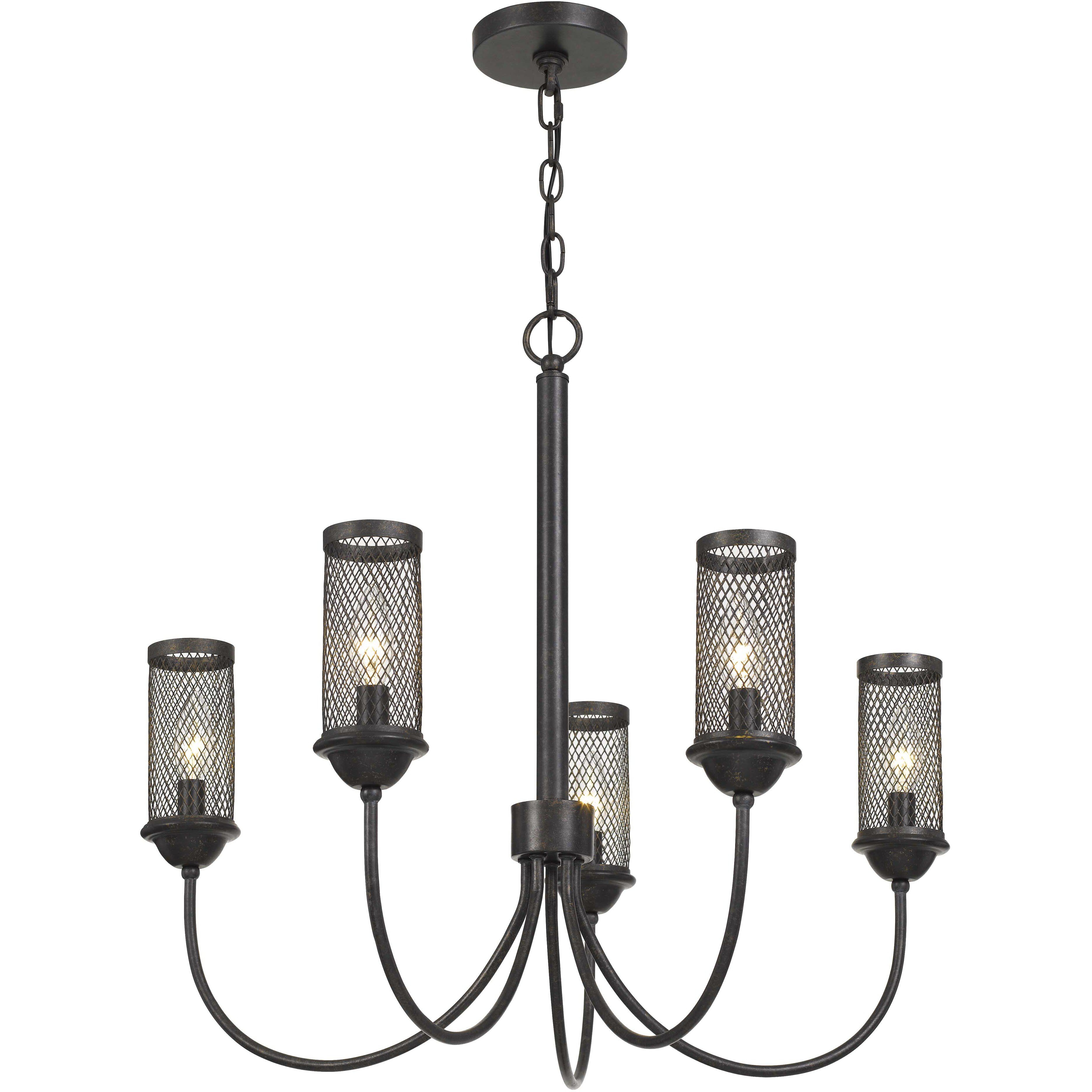 Fulton 5 Light 27 inch Textured Bronze Chandelier Ceiling Light