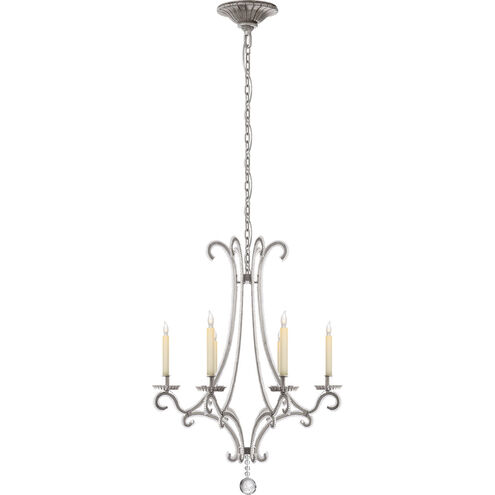 Chapman & Myers Oslo 6 Light 23.25 inch Burnished Silver Leaf Chandelier Ceiling Light, Small
