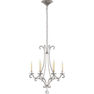 Chapman & Myers Oslo 6 Light 23.25 inch Burnished Silver Leaf Chandelier Ceiling Light, Small