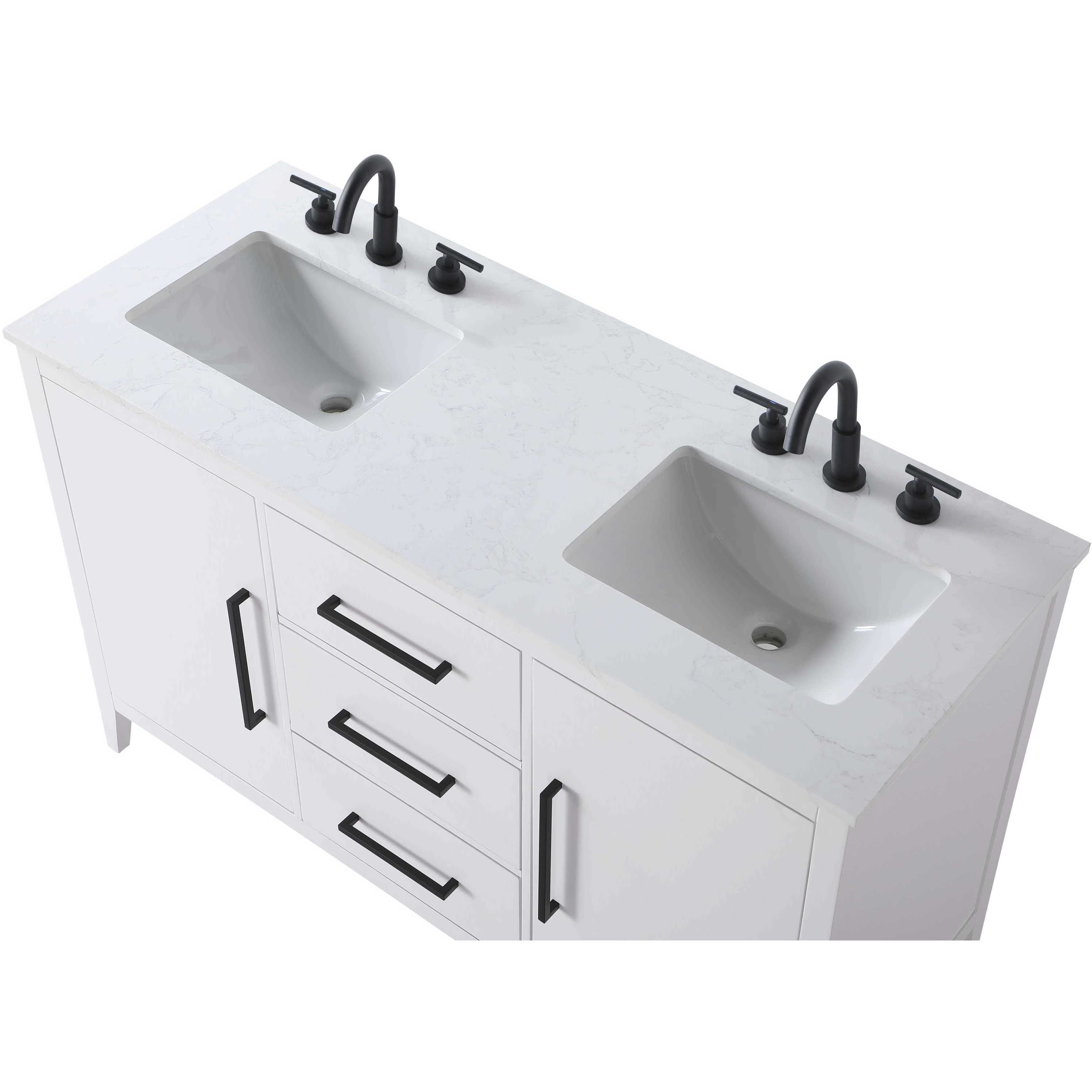 Millie 54 X 35 inch White Bathroom Vanity Cabinet