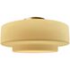Radiance LED 14.5 inch Muted Yellow and Brushed Brass Semi Flush Ceiling Light