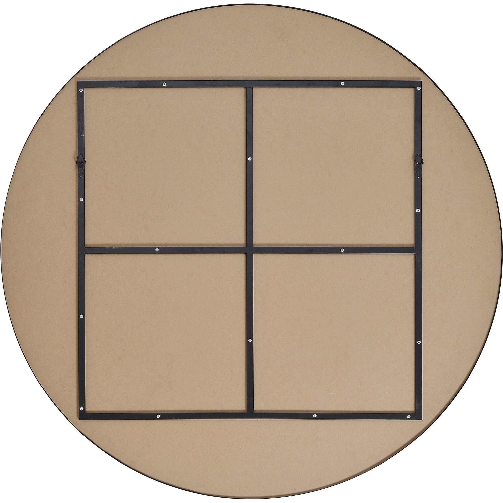 Sami 48 X 48 inch Matte Black and Clear Mirror