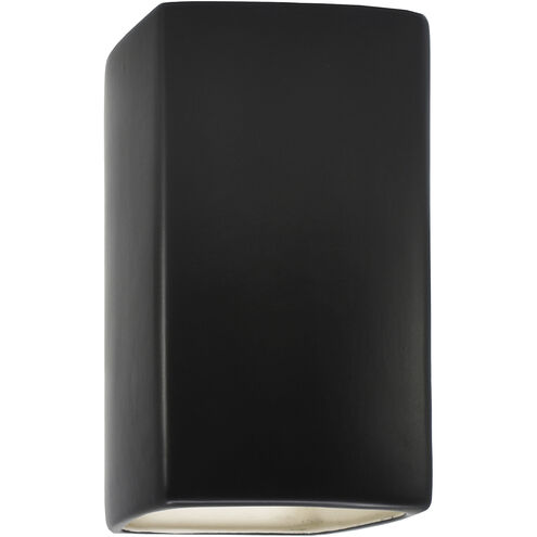 Ambiance Rectangle LED 7.25 inch Carbon Matte Black ADA Wall Sconce Wall Light, Large