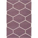 Atrium 90 X 60 inch Eggplant, Ivory Rug