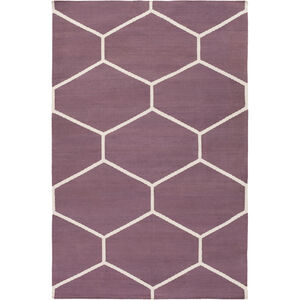 Atrium 90 X 60 inch Eggplant, Ivory Rug
